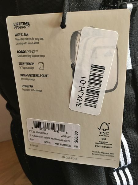 Рюкзак Adidas Excel 6 Backpack (40L). Оригінал. З США 3і фото
