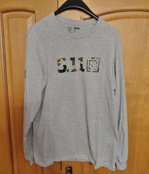Тактична футболка лонгслів 5.11 Tactical Woodland Camo Fill Long Sleeve Tee. Оригінал. З США Woodl фото
