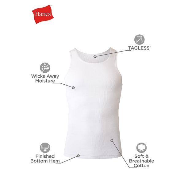 Набір чоловічих майок Hanes Comfort Flex Fit (2 шт). Оригінал. З США Hanesл фото