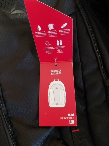 Рюкзак Reebok Leif Backpack 24.9L. Оригінал. З США дл фото